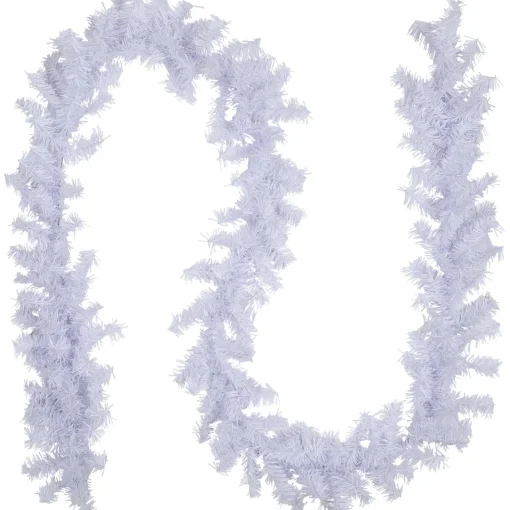 Online Commercial Length White Canadian Pine Artificial Christmas Garland - 100' x 8" - Unlit Colorful
