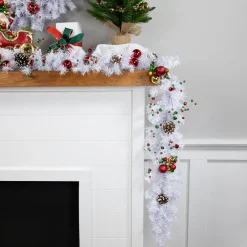 Online Commercial Length White Canadian Pine Artificial Christmas Garland - 100' x 8