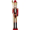 Outlet Commercial Size Christmas Nutcracker King with Scepter - 6' - Red, Black and Gold Nutcrackers