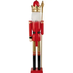 Outlet Commercial Size Christmas Nutcracker King with Scepter - 6' - Red, Black and Gold Nutcrackers