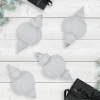 Best Commercial Size Shatterproof Finial Christmas Ornaments - 10" - White - Set of 4 Shatterproof Balls