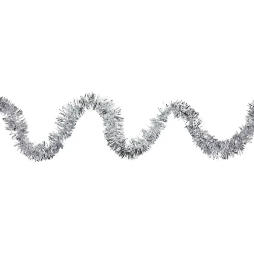Online Commercial Tinsel Foil Christmas Garland - 50' x 2.5" - Silver - Unlit Commercial