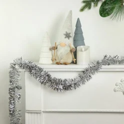 Online Commercial Tinsel Foil Christmas Garland - 50' x 2.5" - Silver - Unlit Commercial