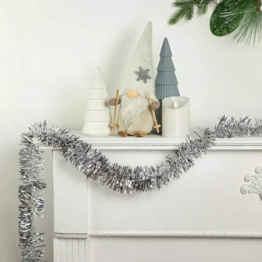 Online Commercial Tinsel Foil Christmas Garland - 50' x 2.5" - Silver - Unlit Commercial