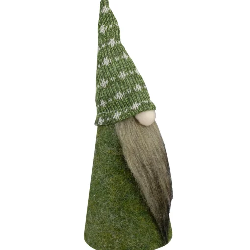 Sale Cone Gnome Christmas Figure - 9" - Green and White Gnomes
