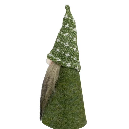 Sale Cone Gnome Christmas Figure - 9" - Green and White Gnomes
