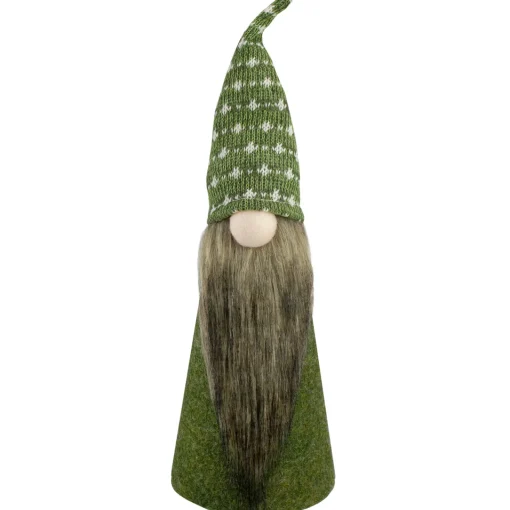Cone Gnome Christmas Figure - 14" - Green and White Gnomes