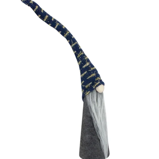 New Cone Gnome Christmas Figure - 15.5" - Gray and Blue Gnomes