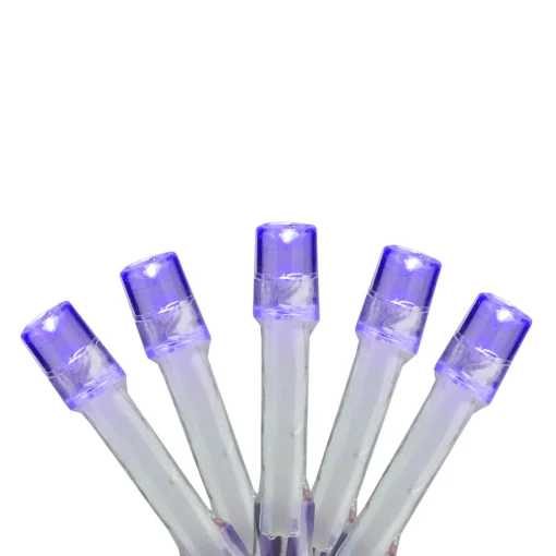 Best 15-Count Battery Operated Purple LED Micro Christmas Lights - 4.8 ft Purple Wire Battery Operated