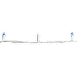 Outlet 50-Count Blue and White LED Wide Angle Christmas Lights - 16.25 ft White Wire Led