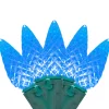 Sale 70-Count Blue Faceted LED C6 Christmas Light Set - 23ft Green Wire C5 & C6 Lights