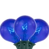 Outlet 10-Count Blue G50 Globe Christmas Patio Lights- 9ft, Green Wire Globes