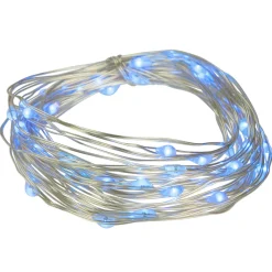 New 50-Count Blue LED Micro Fairy Christmas Lights - 16ft, Copper Wire Fairys