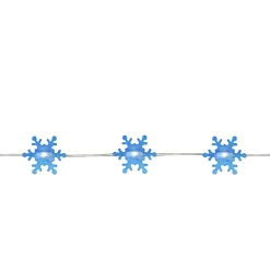 Online 20-Count Blue Snowflake LED Christmas Fairy Lights, 6ft Copper Wire Fairys