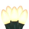 New 25-Count Clear and White Opaque C9 Christmas Light Set, 24ft Green Wire C7 & C9 Lights