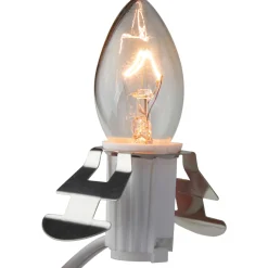 Online 3-Count Clear C7 Christmas Light Set, 8ft White Wire C7 & C9 Lights