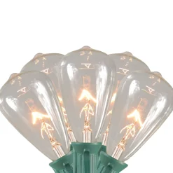 Sale 10-Count Clear Edison Glass Patio Lights, 9ft Green Wire Edison Lights
