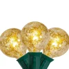 Online 10-Count Clear Mercury Glass G50 Globe Christmas Light Set, 9ft Green Wire Globes