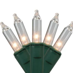 Online 450-Count Clear Mini Christmas Lights - 83.25' Green Wire Incandescent