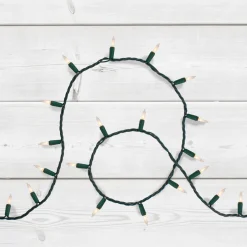 Hot 300-Count Clear Mini Christmas Lights - 60' Green Wire Incandescent