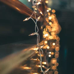 Best 300-Count Clear Mini Christmas Light Set, 61ft White Wire Incandescent