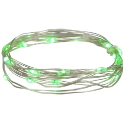 New 20-Count Green LED Micro Fairy Christmas Lights - 6ft, Copper Wire Fairys