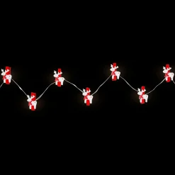 New 10-Count LED Mini Reindeer Christmas Fairy Lights, 5.25ft, Copper Wire Fairys