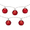 Clearance 10-Count LED Red Christmas Bells Fairy Lights, 5.5ft, Copper Wire Fairys