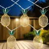 New 10-Count LED Warm White Gold Pineapple String Lights - 3' Clear Wire Novelty