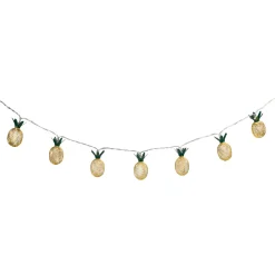 New 10-Count LED Warm White Gold Pineapple String Lights - 3' Clear Wire Novelty