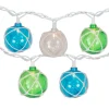 Sale 10-Count Multicolor Globe Christmas Light Set, 6ft White Wire Novelty