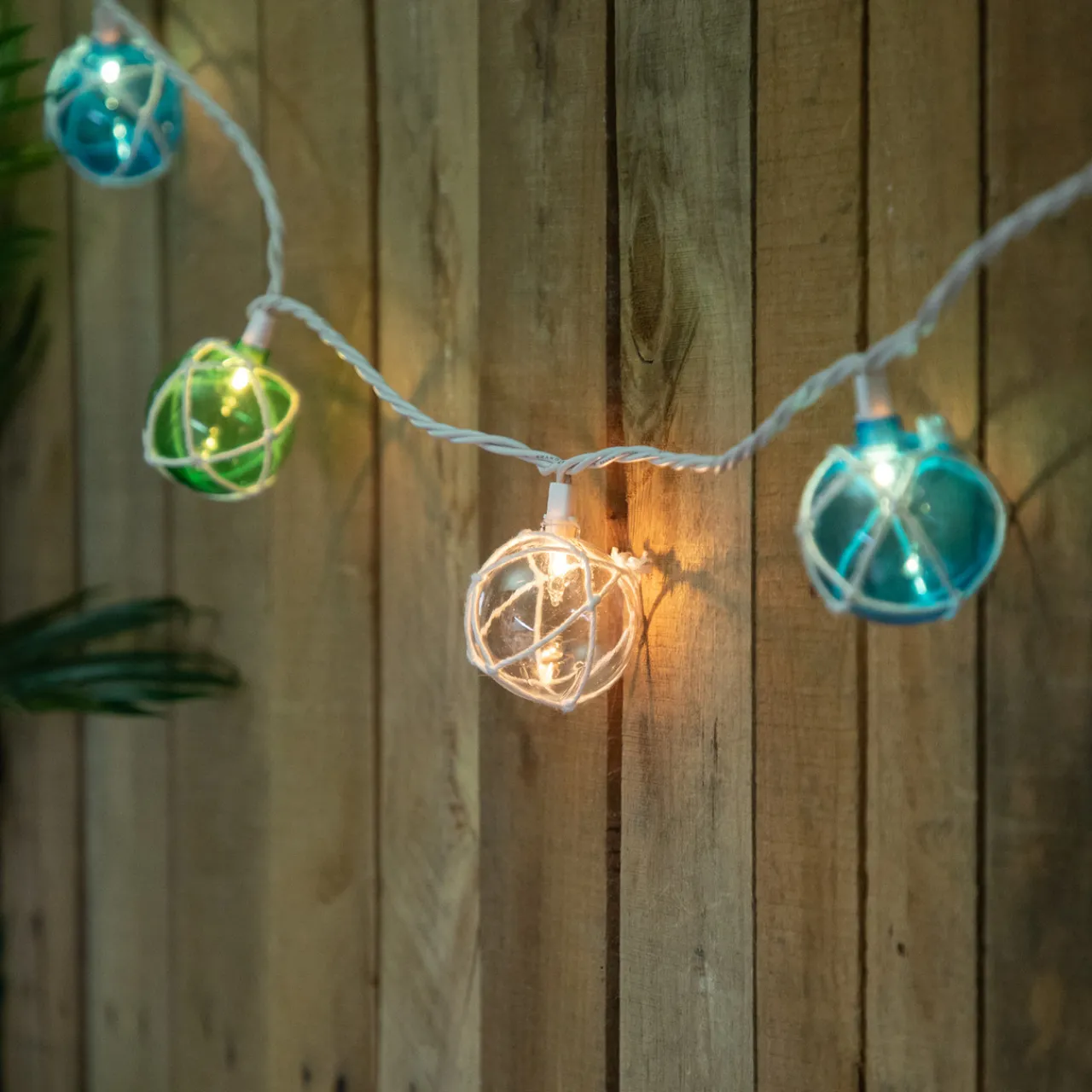 Sale 10-Count Multicolor Globe Christmas Light Set, 6ft White Wire Novelty