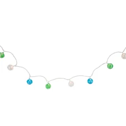 Sale 10-Count Multicolor Globe Christmas Light Set, 6ft White Wire Novelty