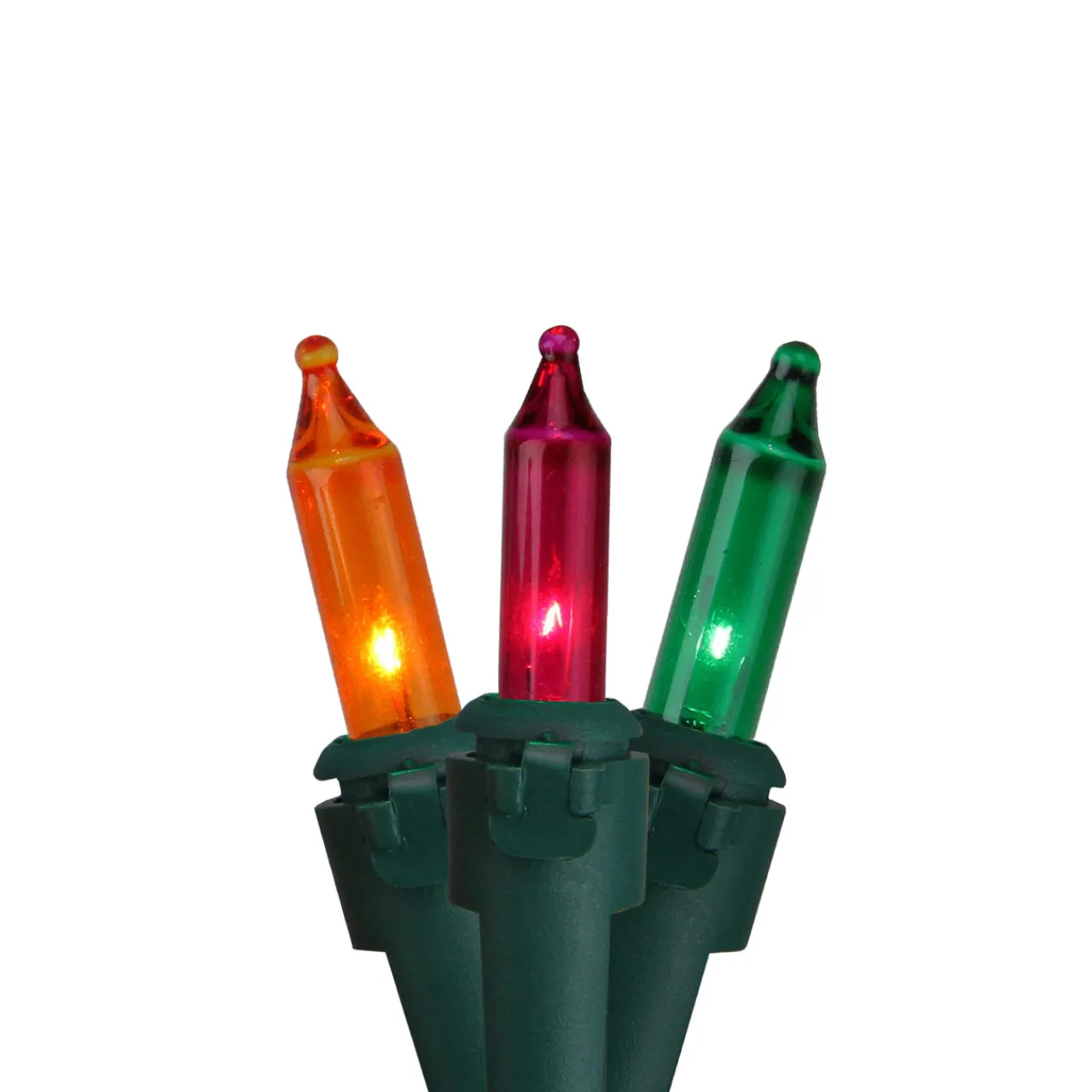 Sale 50-Count Multicolor Mardi Gras Mini Light Set, 10ft Green Wire Incandescent