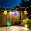 Clearance 20-Count Multi-Colored Star Shaped LED Christmas Light Set- 4.5ft, Green Wire Novelty