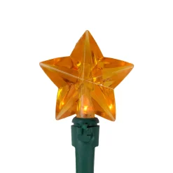 Clearance 20-Count Multi-Colored Star Shaped LED Christmas Light Set- 4.5ft, Green Wire Novelty
