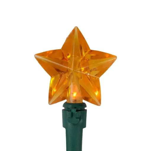 Clearance 20-Count Multi-Colored Star Shaped LED Christmas Light Set- 4.5ft, Green Wire Novelty
