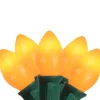 Clearance 25-Count Opaque Orange C7 Christmas Light Set, 24ft Green Wire C7 & C9 Lights