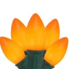 Outlet 25-Count Orange Opaque C9 Christmas Light Set, 25ft Green Wire C7 & C9 Lights