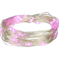 Sale 50-Count Pink LED Micro Fairy Christmas Lights - 16ft, Copper Wire Fairys
