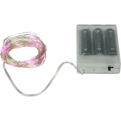 Sale 50-Count Pink LED Micro Fairy Christmas Lights - 16ft, Copper Wire Fairys