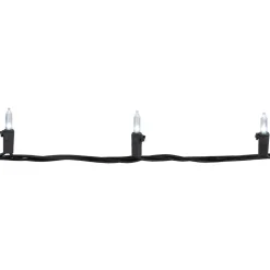 Outlet 100-Count Pure White LED Mini Christmas Lights, 33 ft, Black Wire Led