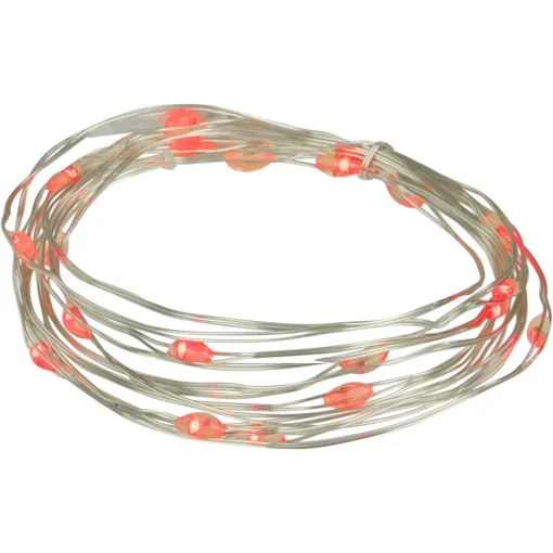 Discount 20-Count Red LED Micro Fairy Christmas Lights - 6ft, Copper Wire Fairys