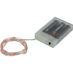 Discount 20-Count Red LED Micro Fairy Christmas Lights - 6ft, Copper Wire Fairys