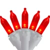 Sale 100-Count Red LED Mini Christmas Lights, 33ft White Wire Led