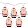Online 10-Count Santa Claus Christmas Light Set, 6ft Green Wire Novelty