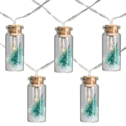 Best 10-Count Tree in a Bottle Christmas String Lights - LED Warm White - 3' Clear Wire Battery Operated