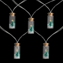 Best 10-Count Tree in a Bottle Christmas String Lights - LED Warm White - 3' Clear Wire Battery Operated