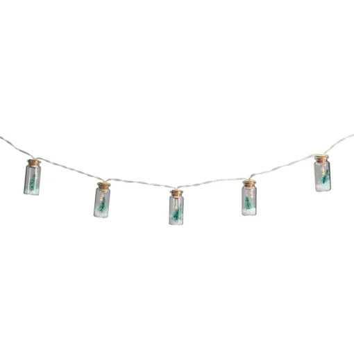 Best 10-Count Tree in a Bottle Christmas String Lights - LED Warm White - 3' Clear Wire Battery Operated