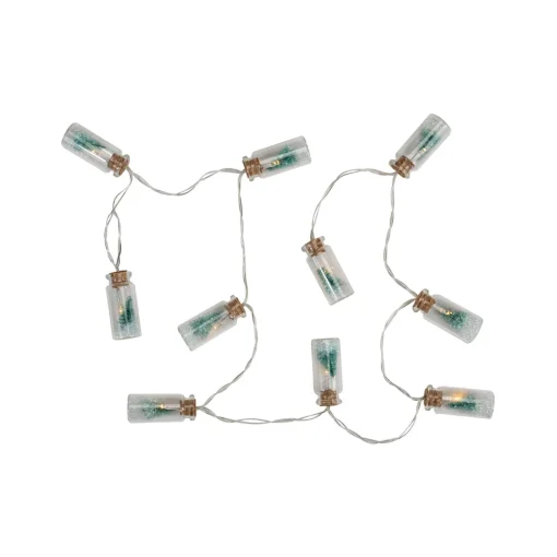 Best 10-Count Tree in a Bottle Christmas String Lights - LED Warm White - 3' Clear Wire Battery Operated